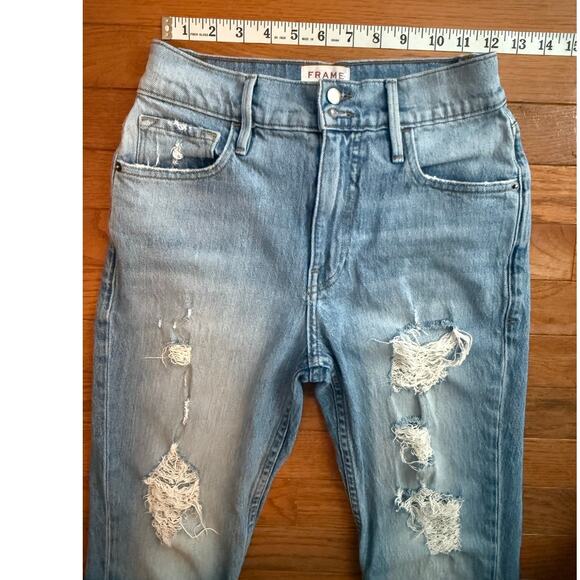 Frame Heritage Le Sylvie Slender Straight size 25 Light wash distressed - Picture 11 of 14